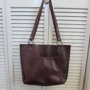 PLG Portland Leather Goods Market Tote in Lava, Discontinued Style